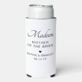 Rafraîchisseur Pour Canette Slim Mère de la mariée Personnalisé Mariage personnalis (Seltzer Verso)