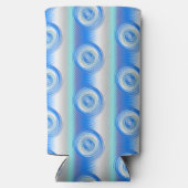 Rafraîchisseur Pour Canette Slim Métal circulaire bleu et gris (Verso)