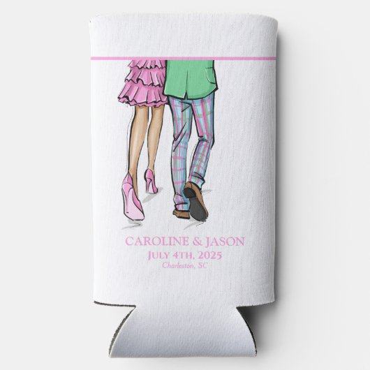 Rafraîchisseur Pour Canette Slim Mode Couple Rouge Homard Mariage douche (Verso)