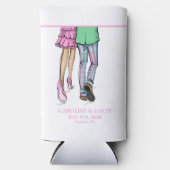 Rafraîchisseur Pour Canette Slim Mode Couple Rouge Homard Mariage douche (Recto)