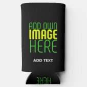 RAFRAÎCHISSEUR  POUR CANETTE SLIM MODÈLE DE TEXTE D'IMAGE NOIRE SIMPLE ET MODERNE (Verso)