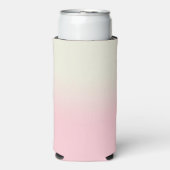 Rafraîchisseur Pour Canette Slim Moderne Blanc Pastel rose Ombre Gradient (Seltzer Recto)