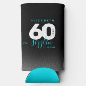 Rafraîchisseur Pour Canette Slim Moderne Girly Ice Blue 60 et Sizzlin' (Verso)