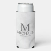Rafraîchisseur Pour Canette Slim Moderne Personnalisé Groomsman Seltzer Can Cooler (Seltzer Recto)