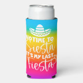 Rafraîchisseur Pour Canette Slim Mon Dernière Fiesta Bride Bachelorette Party Custo (Seltzer Recto)