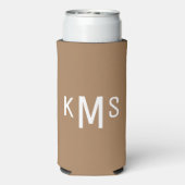 Rafraîchisseur Pour Canette Slim Monogramme blanc simple (Seltzer Verso)