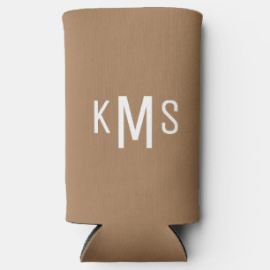 Rafraîchisseur Pour Canette Slim Monogramme blanc simple