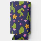 Rafraîchisseur Pour Canette Slim Monogramme Cactus amusant Personnalisé (Verso)