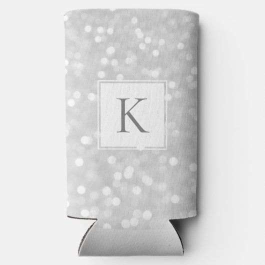 Rafraîchisseur Pour Canette Slim Monogramme initial du reflet de Parties scintillan (Verso)