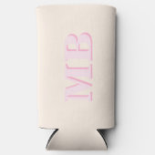 Rafraîchisseur Pour Canette Slim Monogramme initial minimaliste moderne (Recto)