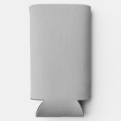 Rafraîchisseur Pour Canette Slim Monogramme Mariage de fleurs modernes | Gris (Verso)