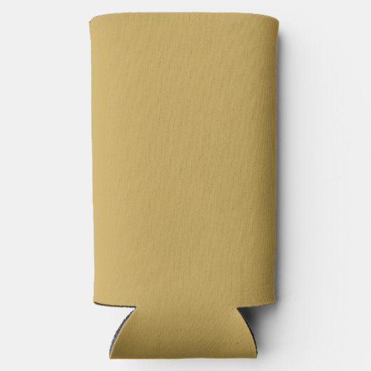 Rafraîchisseur Pour Canette Slim Monogramme Mariage de fleurs modernes | Moutarde (Verso)