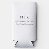 Rafraîchisseur Pour Canette Slim Monogramme minimaliste moderne ou ajouter un logo (Recto)