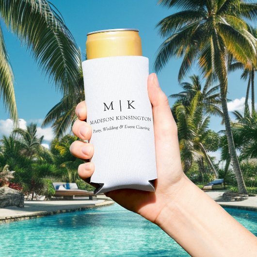 Rafraîchisseur Pour Canette Slim Monogramme minimaliste moderne ou ajouter un logo