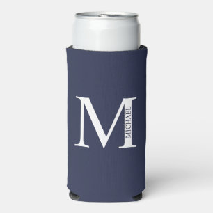 Rafraîchisseur Pour Canette Slim Monogramme personnalisé et nom Can Cooler
