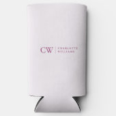 Rafraîchisseur Pour Canette Slim Monogramme Personnalisé Rose Initiale Can Cooler (Recto)