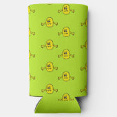 Rafraîchisseur Pour Canette Slim Monstre jaune sur vert (Verso)