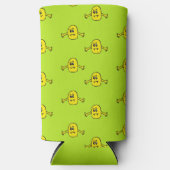 Rafraîchisseur Pour Canette Slim Monstre jaune sur vert (Recto)