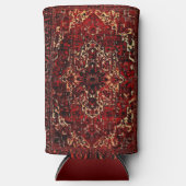 Rafraîchisseur Pour Canette Slim Moquette persane en rouge foncé (Recto)