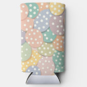 Rafraîchisseur Pour Canette Slim Motif à points Polka sans couleur pastel (Recto)