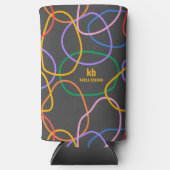 Rafraîchisseur Pour Canette Slim Motif Abstrait coloré Wavy Lines (Recto)