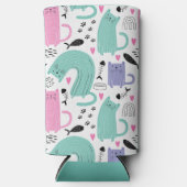 Rafraîchisseur Pour Canette Slim Motif de chats mignons (Recto)