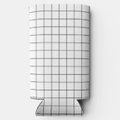 Rafraîchisseur Pour Canette Slim Motif de grille minimale vérifiée (Verso)