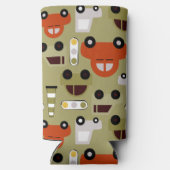 Rafraîchisseur Pour Canette Slim Motif de voitures orange (Verso)