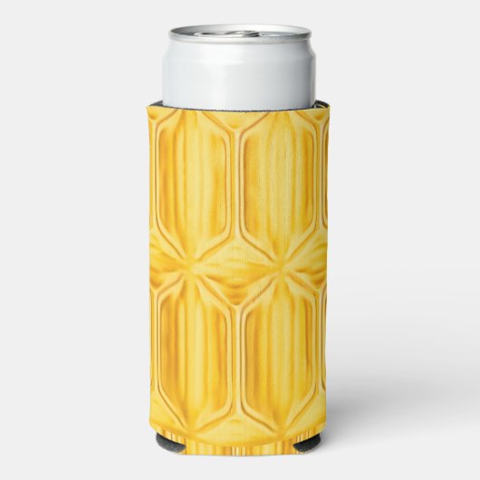 Rafraîchisseur Pour Canette Slim Motif diamant jaune peut refroidir (Seltzer Verso)