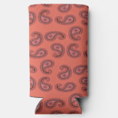 Rafraîchisseur Pour Canette Slim Motif en cachemire rouge (Verso)