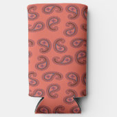 Rafraîchisseur Pour Canette Slim Motif en cachemire rouge (Recto)