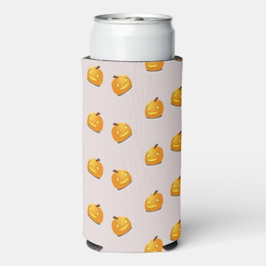 Rafraîchisseur Pour Canette Slim Motif en chef citrouille orange (Seltzer Verso)