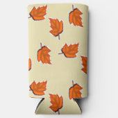 Rafraîchisseur Pour Canette Slim motif feuille Brown sec (Recto)