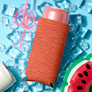 Rafraîchisseur Pour Canette Slim Motif orange en laine laquée