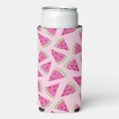 Rafraîchisseur Pour Canette Slim Motif pastèque rose (Seltzer Recto)