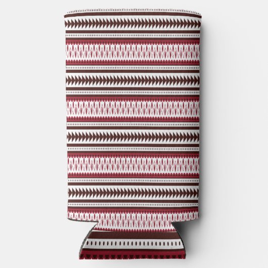 Rafraîchisseur Pour Canette Slim motif rayé rouge et blanc (Verso)