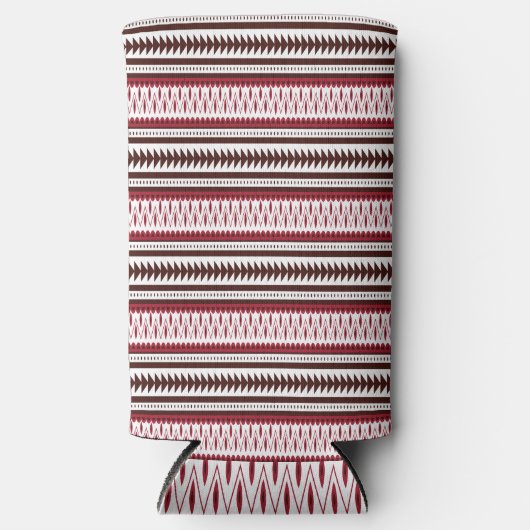 Rafraîchisseur Pour Canette Slim motif rayé rouge et blanc (Recto)