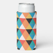Rafraîchisseur Pour Canette Slim Motif triangle multicolore (Seltzer Recto)