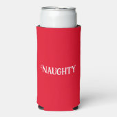 Rafraîchisseur Pour Canette Slim Naughty Nice double face (Seltzer Recto)
