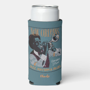 Rafraîchisseur Pour Canette Slim New Orleans Music nom personnalisé