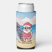 Rafraîchisseur Pour Canette Slim Noël en juillet avec SANTA CLAUS (Seltzer Recto)