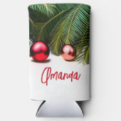 Rafraîchisseur Pour Canette Slim Noël Festif En Juillet Palmier Tropical Nom (Recto)