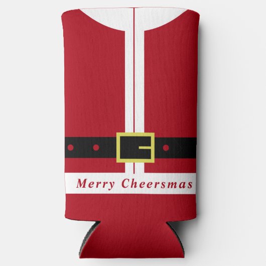 Rafraîchisseur Pour Canette Slim Noël peut refroidir Funny Santa Claus Design (Recto)