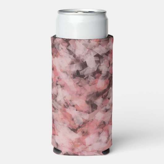 Rafraîchisseur Pour Canette Slim Noir gris rose blanc moderne géométrique Abstrait (Seltzer Recto)