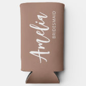 Rafraîchisseur Pour Canette Slim Nom de scénario personnalisé Mocha Brown Bachelore (Recto)