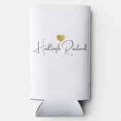Rafraîchisseur Pour Canette Slim Nom de script manuscrit Monogramme Moderne (Verso)