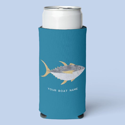 Rafraîchisseur Pour Canette Slim Nom du bateau de pêche au thon