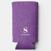 Rafraîchisseur Pour Canette Slim Nom du monogramme Denim violet Imprimer mince (Recto)