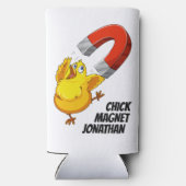 Rafraîchisseur Pour Canette Slim Nom personnalisé Chick Magnet (Verso)