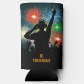 Rafraîchisseur Pour Canette Slim Nom personnalisé Music DJ (Verso)